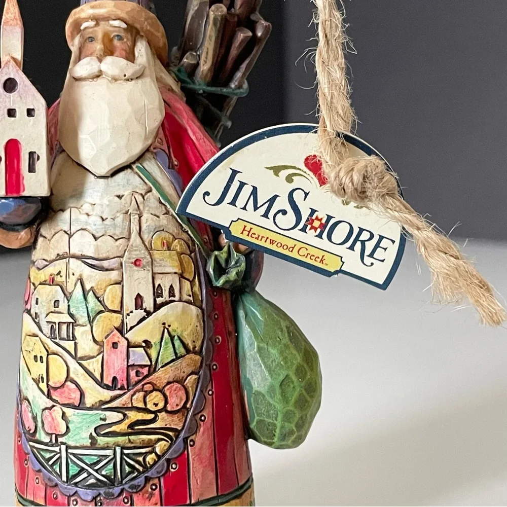 Santa Holding Church Ornament by Jim Shore